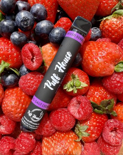 Jednorázová e-cigareta Puff House, Mixed Berries