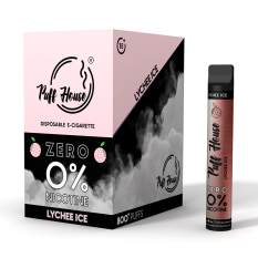 Einweg-E-Zigarette Puff House, Lychee Ice ZERO 800+
