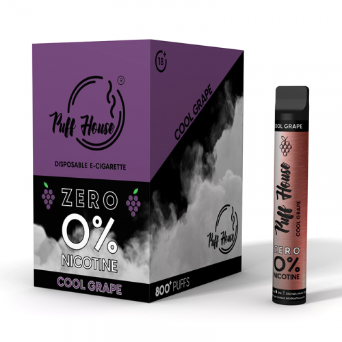 Jednorazová e-cigareta Puff House, Cool Grape ZERO 800+