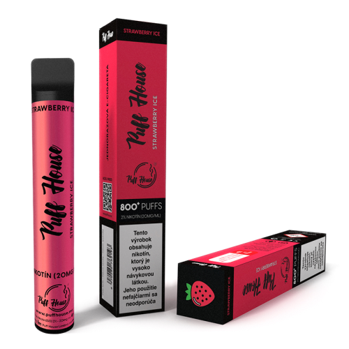 Disposable e-cigarette Puff House, Strawberry Ice