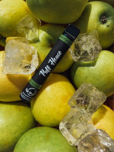Jednorázová e-cigareta Puff House, Green Apple Ice