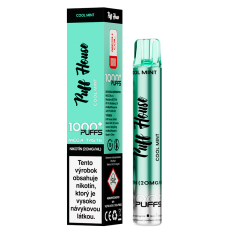 Jednorazová e-cigareta Puff House, Cool Mint 1000 Puffs