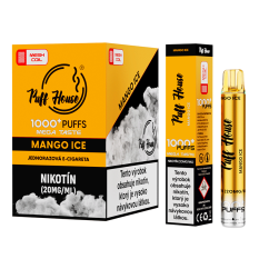 Disposable e-cigarette Puff House, Mango Ice 1000 Puffs