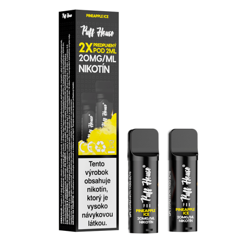 Vorgefülltes POD Puff House 2 Stk, Pineapple Ice, Nikotin 20 mg/ml