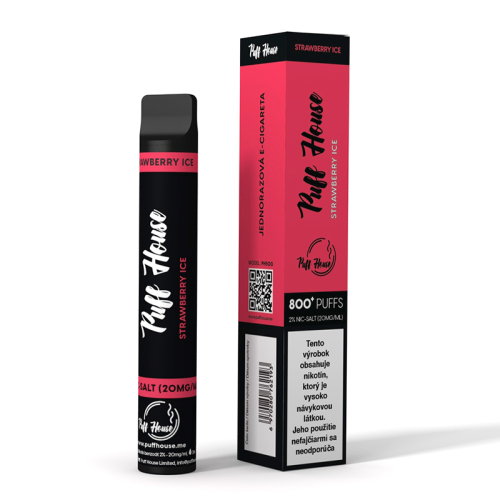 Disposable e-cigarette Puff House, Strawberry Ice