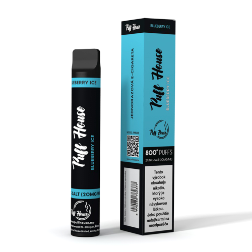 Disposable e-cigarette Puff House, Blueberry Ice