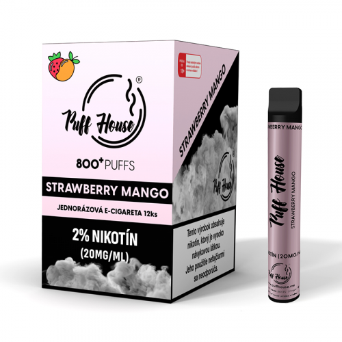 Jednorazová e-cigareta Puff House, Strawberry Mango