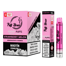 Jednorazová e-cigareta Puff House, Strawberry Melon 1000 Puffs