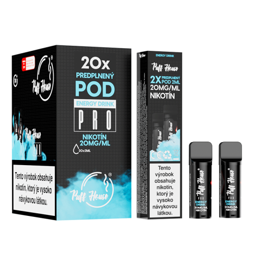 Vorgefülltes POD Puff House 2 Stk, Energy Drink, Nikotin 20 mg/ml