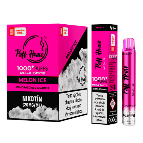 Einweg-E-Zigarette Puff House, Melon Ice 1000 Puffs