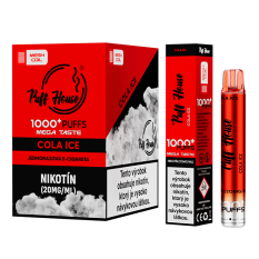 Jednorazová e-cigareta Puff House, Cola Ice 1000 Puffs