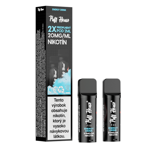 Vorgefülltes POD Puff House 2 Stk, Energy Drink, Nikotin 20 mg/ml