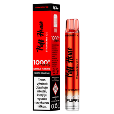 Disposable e-cigarette Puff House, Strawberry Ice 1000 Puffs