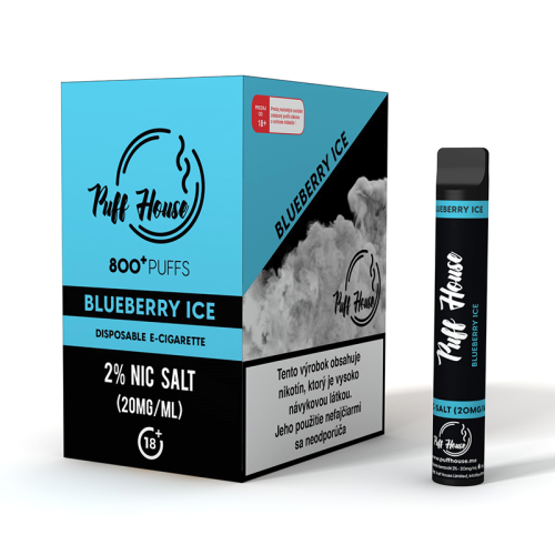 Disposable e-cigarette Puff House, Blueberry Ice
