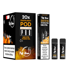 Předplněný POD Puff House 2ks, Tobacco Classic, Nikotin 20 mg/ml
