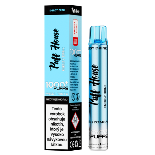 Jednorázová e-cigareta Puff House, Energy Drink 1000 Puffs