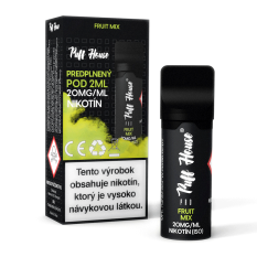 Wstępnie napełniony POD Puff House, Fruit Mix, Nikotyna 20 mg/ml