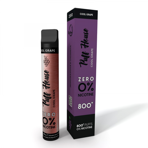 Disposable e-cigarette Puff House, Cool Grape ZERO 800+