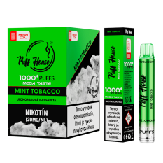 Disposable e-cigarette Puff House, Mint Tobacco 1000 Puffs