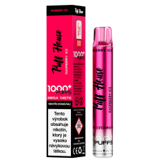 Disposable e-cigarette Puff House, Raspberry Ice 1000 Puffs