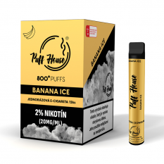 Jednorazová e-cigareta Puff House, Banana Ice